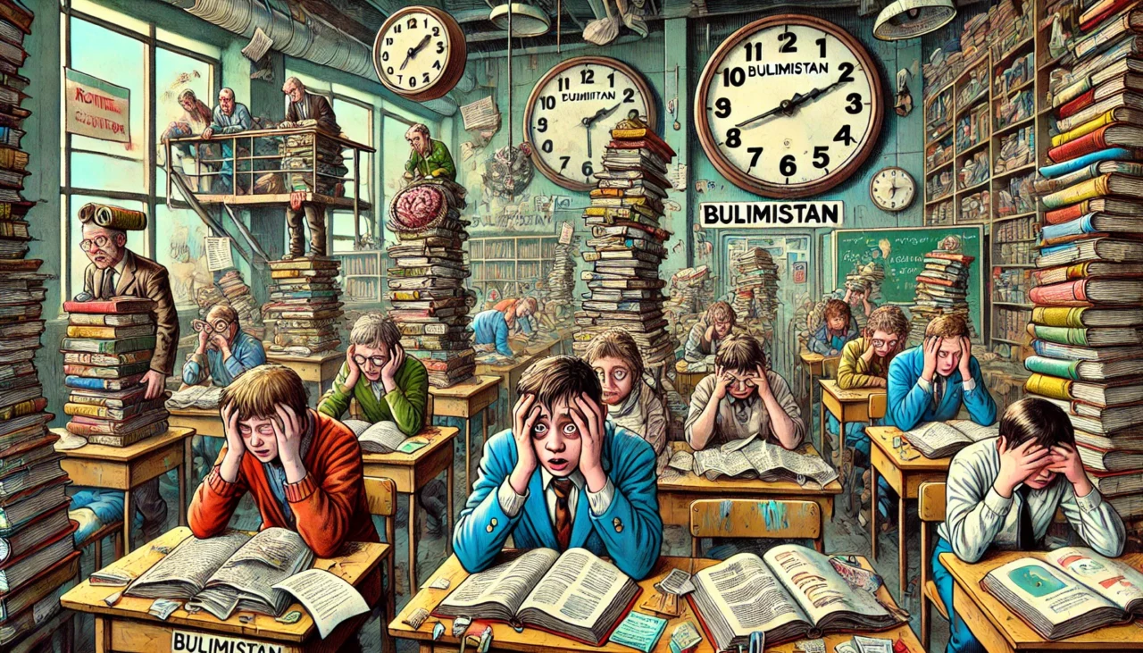 Bildungsministerin Frau Bulimia Fleißig