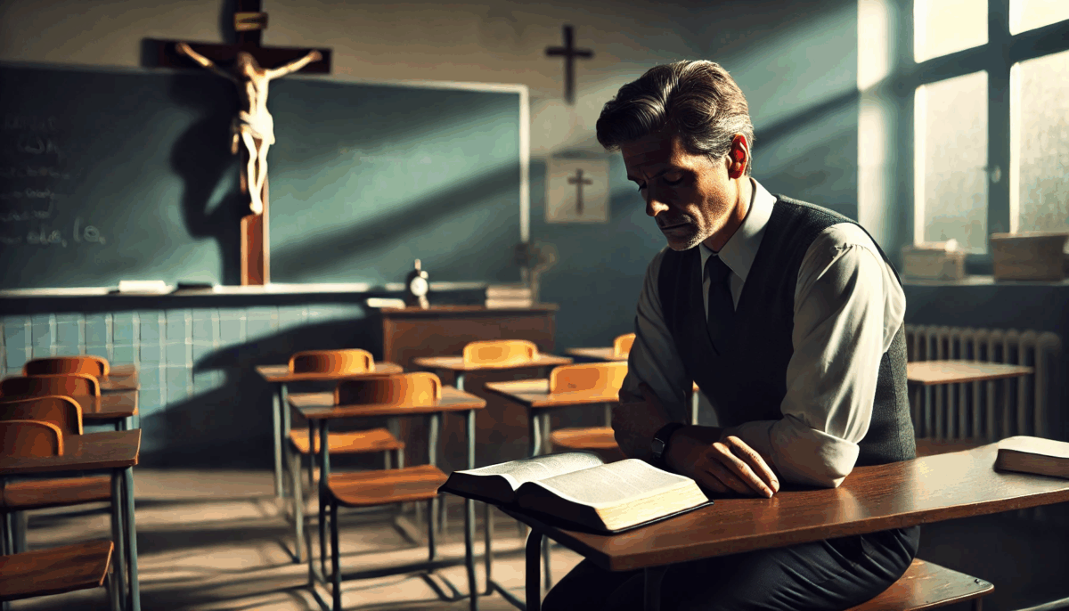 Stilles Geständnis von Viktor Schmidt – Religionslehrer